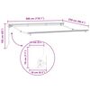 vidaXL Auvent r&eacute;tractable manuel Anthracite 3 x 2,5 m