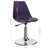 vidaXL Chaises &agrave; manger pivotantes lot de 2 Lilas similicuir