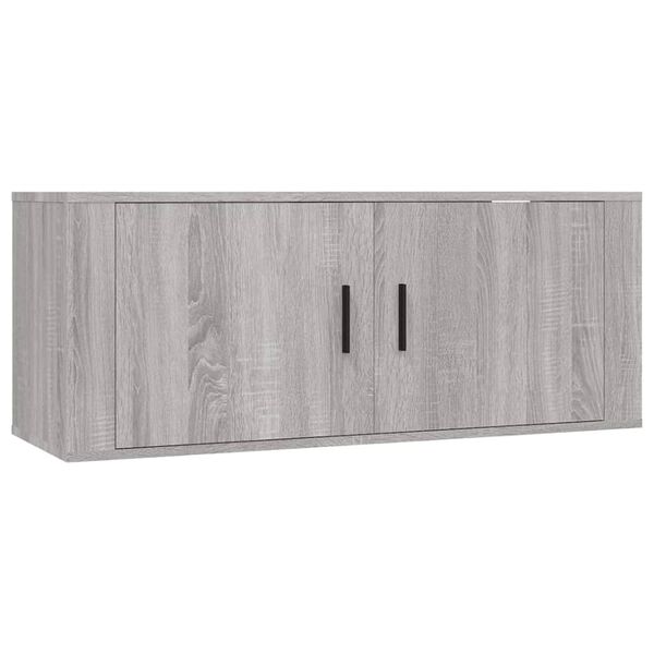 vidaXL Ensemble de meubles TV 3 pcs Sonoma gris Bois d'ing&eacute;nierie