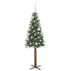 vidaXL Sapin de Noël mince avec 150 LED Vert et blanc 150 cm