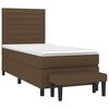 vidaXL Sommier &agrave; lattes de lit avec matelas Marron fonc&eacute; 90x200 cm