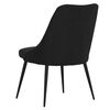 vidaXL Chaises &agrave; manger lot de 4 noir tissu