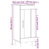 vidaXL Buffet Ch&ecirc;ne fum&eacute; 34,5x34x90 cm Bois d'ing&eacute;nierie