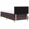 vidaXL Lit &agrave; ressorts avec matelas Marron fonc&eacute; 100 x 200 cm tissu