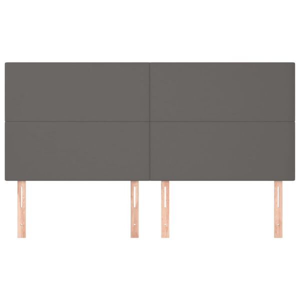 vidaXL T&ecirc;te de lit Gris 200x5x118/128 cm Similicuir