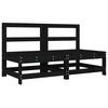 vidaXL Canapés centraux avec coussins 2 pcs noir bois de pin massif