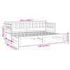vidaXL Lit coulissant sans matelas 2x(90x200) cm Bois de pin massif