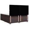 vidaXL Sommier &agrave; lattes de lit avec matelas Marron fonc&eacute; 200x200 cm