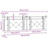 vidaXL T&ecirc;te de lit suspendue Bordeaux 190 x 55 x 5 cm Velours