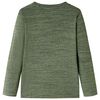 T-shirt enfants avec manches longues m&eacute;lange kaki 104