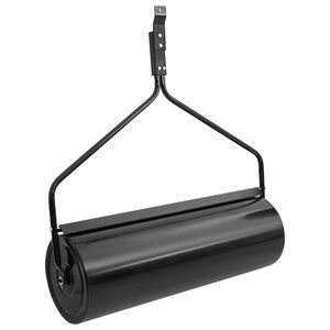 vidaXL Rouleau &agrave; gazon &agrave; pousser de jardin noir 63 L fer