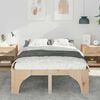 vidaXL Cadre de lit Marron 135 x 190 cm Pin massif