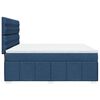 vidaXL Sommier &agrave; lattes de lit avec matelas Bleu 180x200 cm Tissu