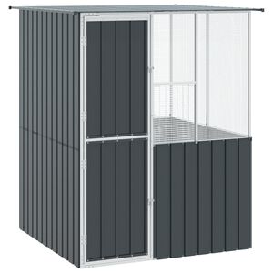 vidaXL Cage pour oiseaux Anthracite 154 x 154 x 200 cm Acier galvanisé