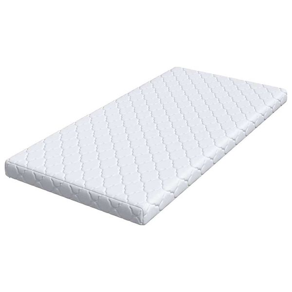 vidaXL Matelas Blanc 90 x 190 cm Tissu jacquard