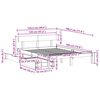 vidaXL Cadre de lit sans matelas blanc 120x190 cm bois de pin massif