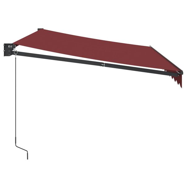 vidaXL Auvent manuel r&eacute;tractable bordeaux 350x250 cm