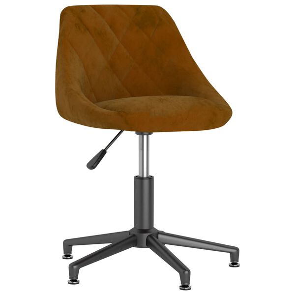 vidaXL Chaises pivotantes &agrave; manger lot de 4 marron velours