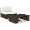 vidaXL Salon de jardin 2 pcs R&eacute;sine tress&eacute;e Marron
