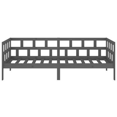 vidaXL Lit de jour sans matelas gris bois de pin massif 80x200 cm