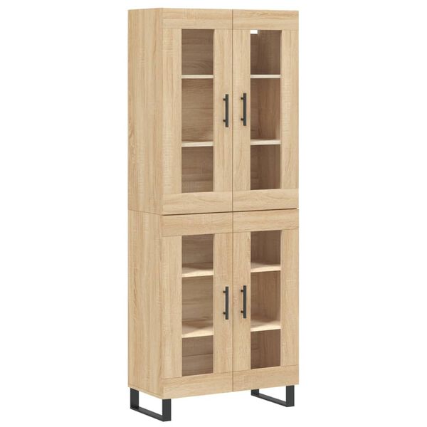 vidaXL Buffet haut Ch&ecirc;ne sonoma 69,5x34x180 cm Bois d'ing&eacute;nierie