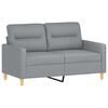 vidaXL Ensemble de canap&eacute;s 3 pcs coussins gris clair tissu