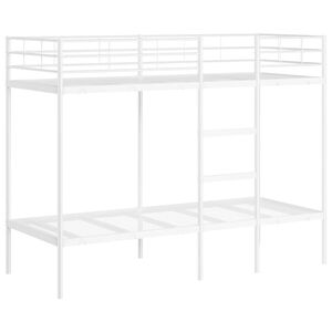 vidaXL Lit superpos&eacute; sans matelas blanc 75x190 cm acier