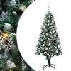 vidaXL Sapin de No&euml;l artificiel Vert 180 cm PVC et acier et plastique