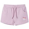 Short pour enfants avec cordon de serrage lilas m&eacute;lang&eacute; 140