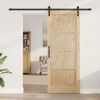 vidaXL Porte coulissante Marron 83 x 211 cm Pin massif