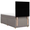 vidaXL Sommier &agrave; lattes de lit avec matelas Taupe 90x200 cm Tissu