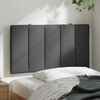 vidaXL Coussin de t&ecirc;te de lit Hanko gris fonc&eacute; 80 cm tissu