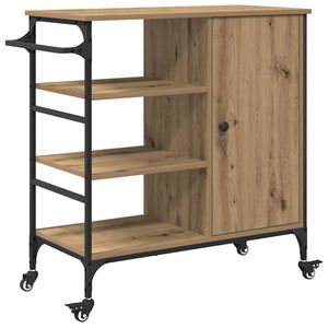 vidaXL Chariot de cuisine Ch&ecirc;ne artisanal 87.5 x 39 x 84.5 cm