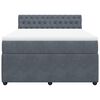 vidaXL Sommier &agrave; lattes de lit et matelas Gris fonc&eacute; 140x190cm Velours