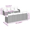 vidaXL Ensemble de canap&eacute; de jardin 9 pcs Gris clair et gris fonc&eacute;