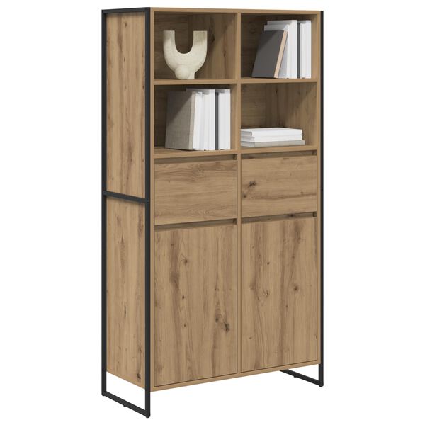 vidaXL Buffet 2 pcs Ch&ecirc;ne artisan 81 x 36 x 150.5 cm Bois d'ing&eacute;nierie