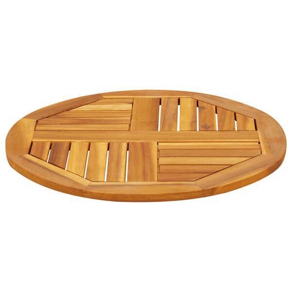 vidaXL Dessus de table &Oslash;60x2 cm rond bois massif d'acacia