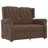 vidaXL Fauteuil de massage inclinable 2 places marron brillant