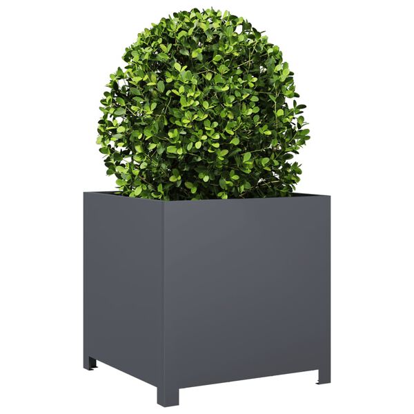 vidaXL Jardini&egrave;re anthracite 50x50x50 cm acier