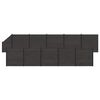 vidaXL Ensemble de Cl&ocirc;ture 11 pc 1830 x 186 cm WPC et Aluminium Noir