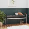 vidaXL Banc 97 cm Gris Velours et acier inoxydable