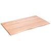 vidaXL &Eacute;tag&egrave;re murale marron clair 100x60x2cm bois ch&ecirc;ne massif trait&eacute;