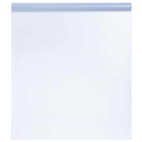 vidaXL Film de fen&ecirc;tre statique d&eacute;poli gris 90x1000 cm PVC
