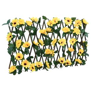 vidaXL&nbsp;Treillis de lierre artificiel extensible jaune 180x30 cm