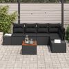 vidaXL Ensemble de canap&eacute; de jardin 6 pcs Noir