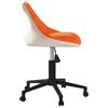 vidaXL Chaise de bureau pivotante Orange et blanc Similicuir