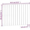 vidaXL T&ecirc;te de lit murale 82,5x3x60 cm Bois massif de pin