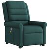 vidaXL Fauteuil inclinable de massage Vert fonc&eacute; Tissu