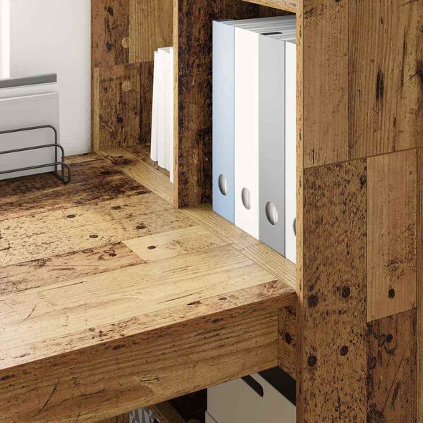 vidaXL Bureau Bois Ancien 122 x 67 x 145 cm Bois d'ing&eacute;nierie