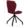 vidaXL Chaises &agrave; manger lot de 2 rouge bordeaux similicuir